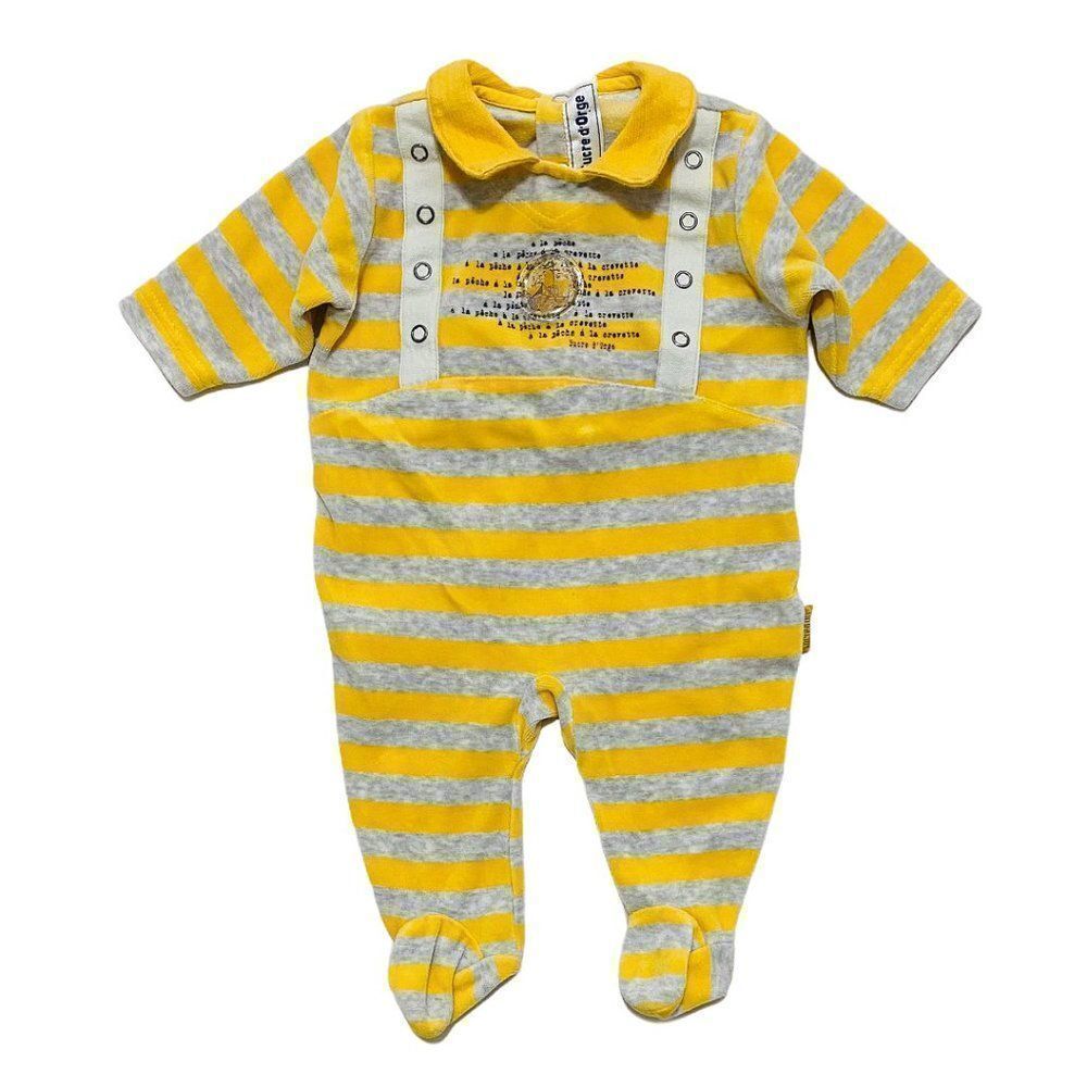 Sucre d'Orge Yellow Striped Velour PJ's